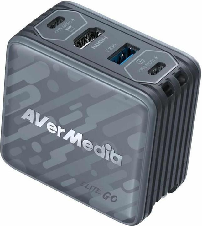 Actual product image AVerMedia Charging dock, EliteGO (GC313Pro) Black, 100W GaN, HD