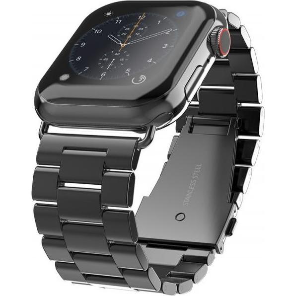 Swissten Metal band for apple watch 38-40 mm black (38 mm, 40 mm, Edelstahl, Apple Watch Series 2, Apple Watch Series 3,...