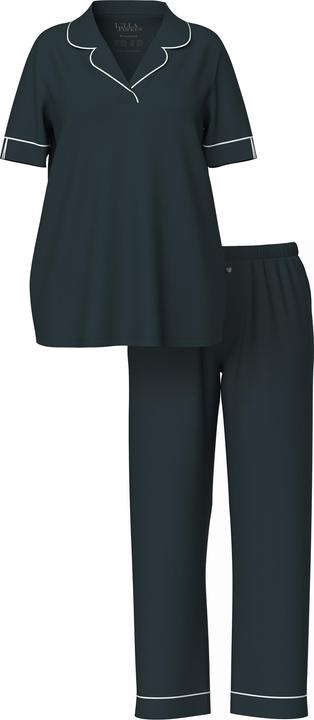 Produktbild Ulla Popken Pyjama, Zierpaspeln, Reverskragen, Halbarm (60)