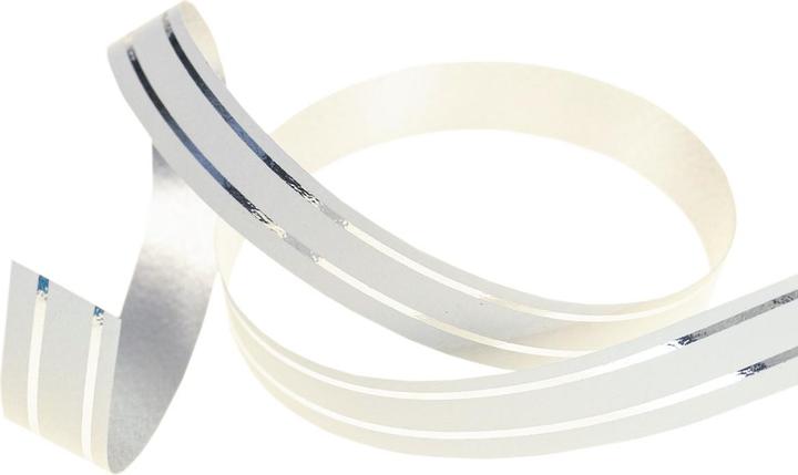 Actual product image Viana Kräuselband Geschenkband Silberstreifen Dekoband für Deko