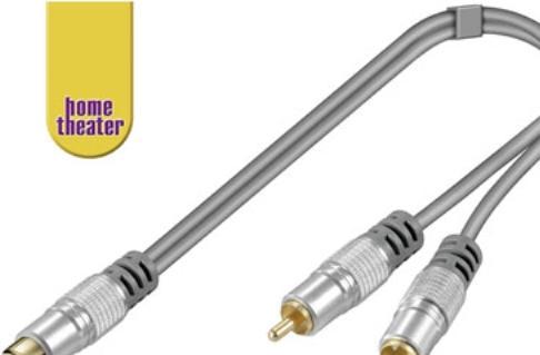 Produktbild Goobay Audio Y-Adapterkabel stereo, OFC (Audio Splitter, Winkeladapter)