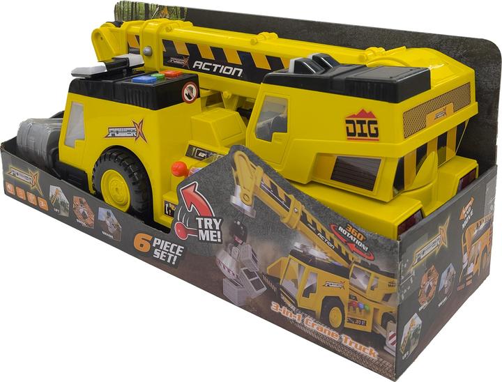 Produktbild PowerX Power X - Electronic 3-in-1 Crane Truck with lights and sounds - (20410)
