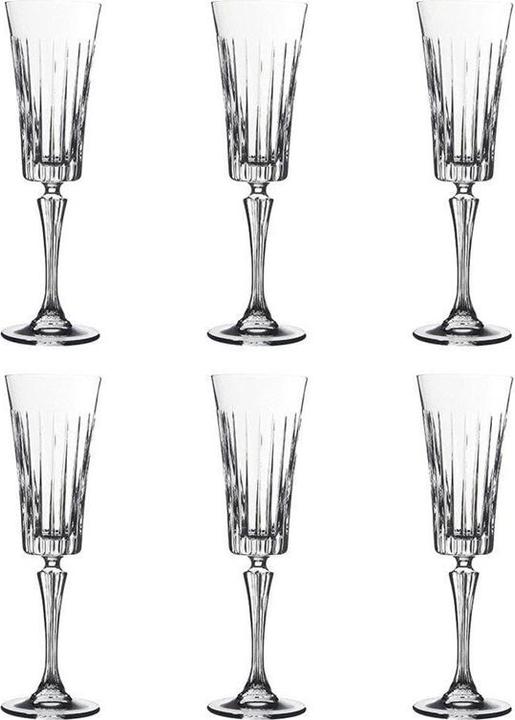Actual product image Rcr Timeless Champagne Glass Set of 6 (21 cl, 6 Glasses, Champagne glasses)