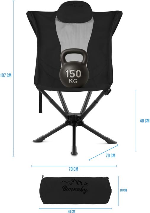Actual product image Normani Campingstuhl mit Getränkehalter Burnaby - 9699