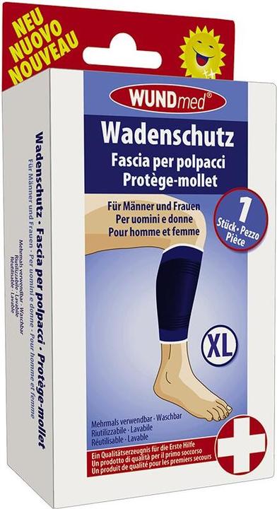 Actual product image Wundmed Elastische Sportbandage blau Wadenschutz Grösse XL (XL)