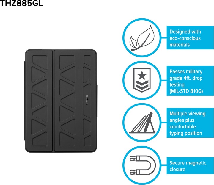 Actual product image Targus Pro-Tek Eco (iPad 2019 (7th gene), iPad 2020 (8. Gen), iPad 2021 (9th Gen))