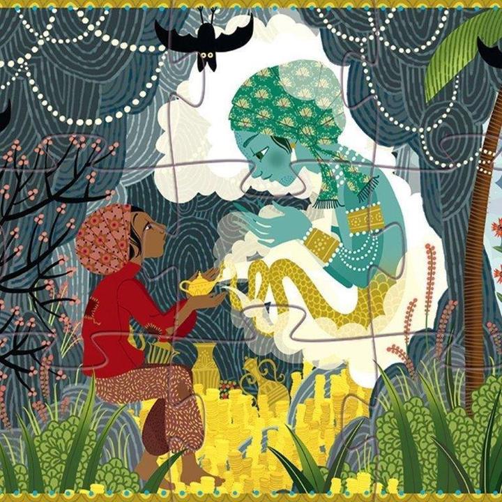 Actual product image Djeco Puzzle around the world 200 pieces (incl. booklet) (24 pieces)