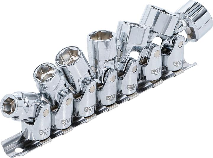 Produktbild BGS Gelenk-Steckschlüssel-Satz, Sechskant 10 mm (3/8") SW 3/8" - 3/4" Zollgrössen 7-tlg. (3/8")