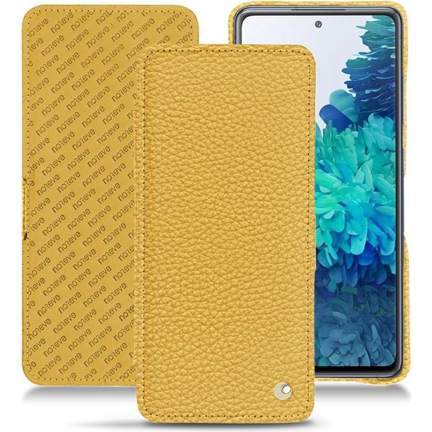 Noreve Lederschutzhülle horizontal (Samsung Galaxy S20 FE), Smartphone Hülle, Orange