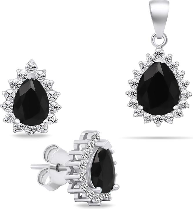 Immagine prodotto Brilio Charming Silver Jewelry Set with Zircons SET226WBC (Earrings, Pendant)
