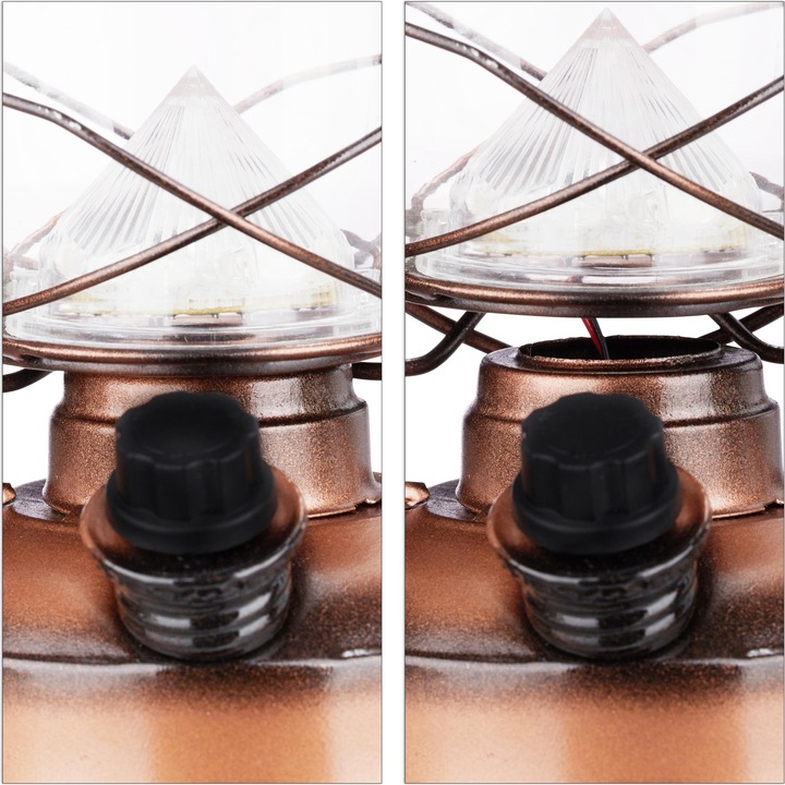 Actual product image Relaxdays LED Storm Lantern (15 x 11.5 x 24 cm, 1 x)