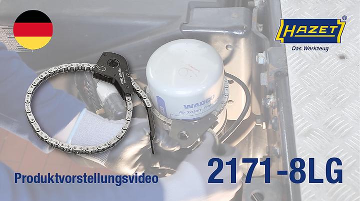 Image du produit HAZET Chaîne pour filtres à huile 2171-8LG ∙ Carré creux 12,5 mm (1/2 pouce) ∙ 50 - 150