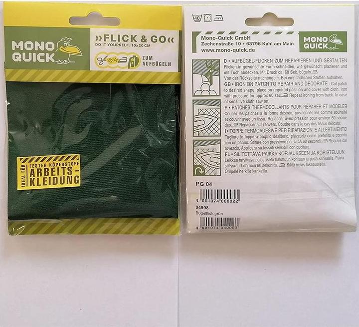 Actual product image Mono Quick Ironing patch "Extra strong" (1 pcs., 20 x 10 cm)
