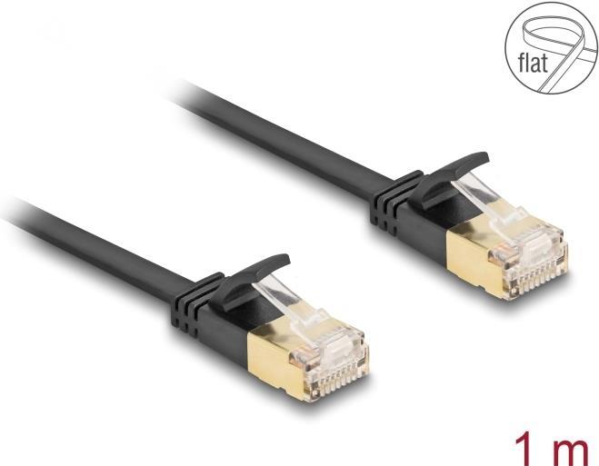 Actual product image Delock RJ45 network cable Cat.6A plug to plug with robu (U/FTP, CAT7, 1 m)