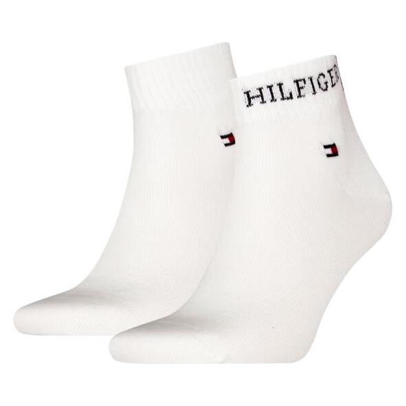 Tommy Hilfiger, Herren, Socken, Quarter Socken, Weiss, (2er Pack, 43 - 46)