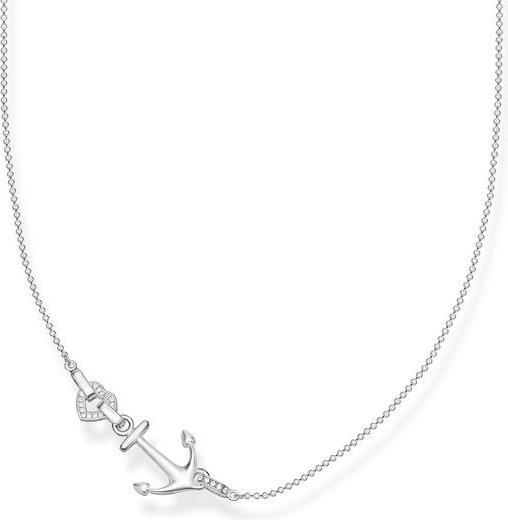 Thomas Sabo Collana ancora con cuore (Argento 925, 45 cm)