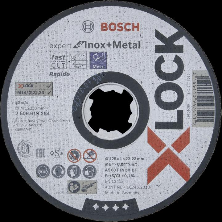 Actual product image Bosch Professional Zubehör PRO Stainless Steel and Metal X-Lock cutting disc, 125 x 1 x 22.23 mm