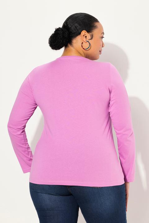 Produktbild Ulla Popken Shirt, Slim, V-Ausschnitt, Langarm (58)