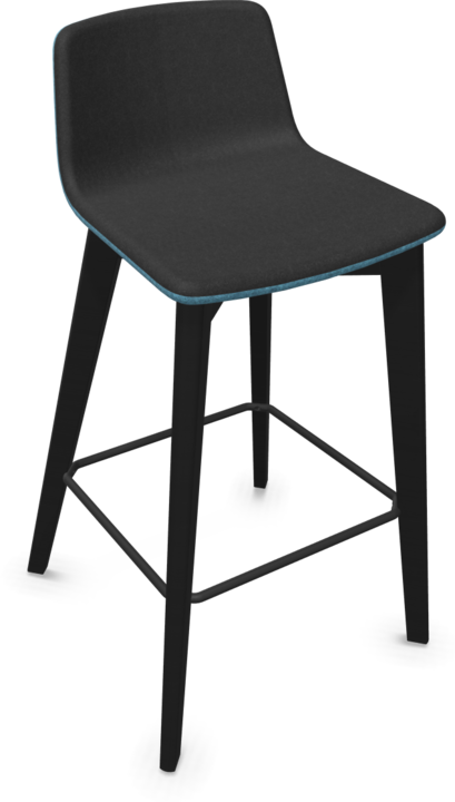 light blue melange, Ash stained black, Black