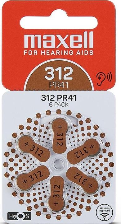 Immagine prodotto Maxell Batteria per apparecchi acustici PR41-312 (6 pz., A312)