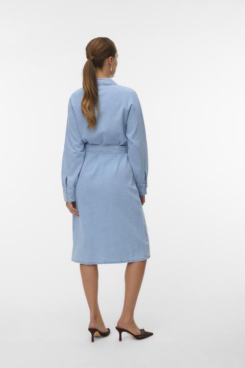 Actual product image Vero Moda VMLINEA Langes Kleid Jeanskleid (L)