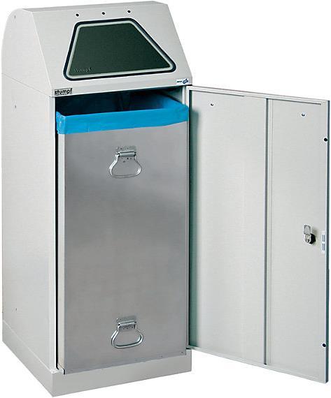 Image du produit kaiserkraft Système de collecte des déchets recyclables, volet à commande manuelle (120 l)