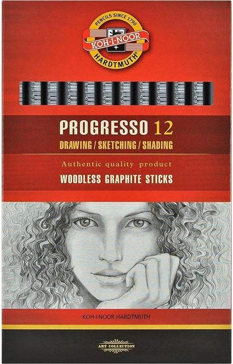 Produktbild Koh-i-Noor Grafitinis pieštukas PROGRESSO 8B (12 vienetų pakuotėje) (8B, 12x)