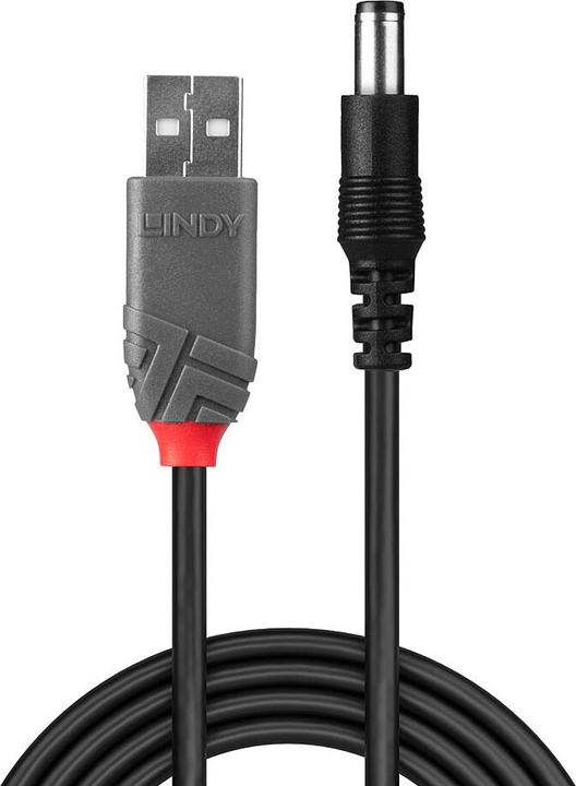 Productafbeelding Lindy Adapterkabel USB A St - DC 5,5/2,5 mm (1.50 m, USB 2.0)