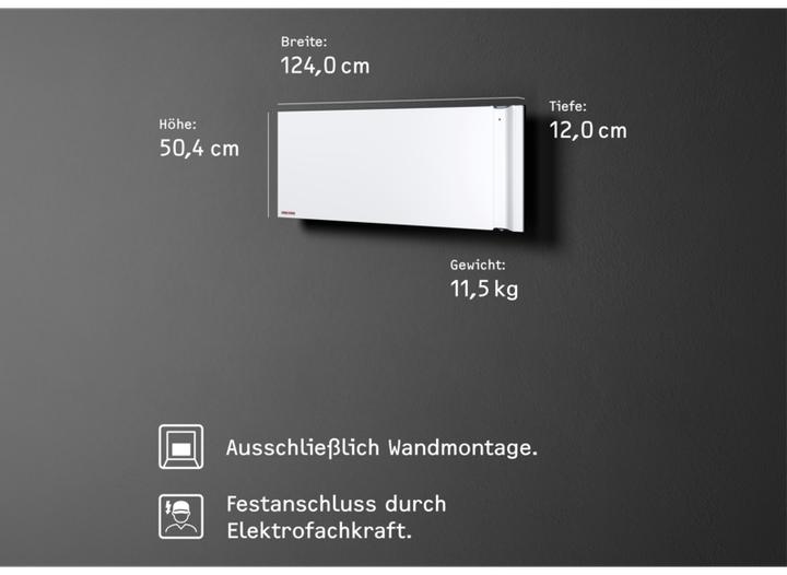 Produktbild Stiebel Eltron CND 200, 2 kW Duo Wandkonvektor für ca. 25 m², ohne Stecker (2000 W)