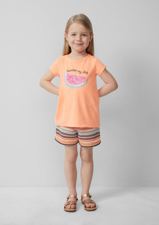 Actual product image S.Oliver Leggins Wide-Leg-Shorts mit gestrickten Streifen und Jerseyfutter (128)