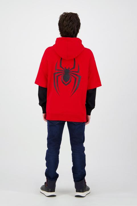 Immagine prodotto Spiderman Miles Morales - Felpa con cappuccio a doppia manica (XXL)