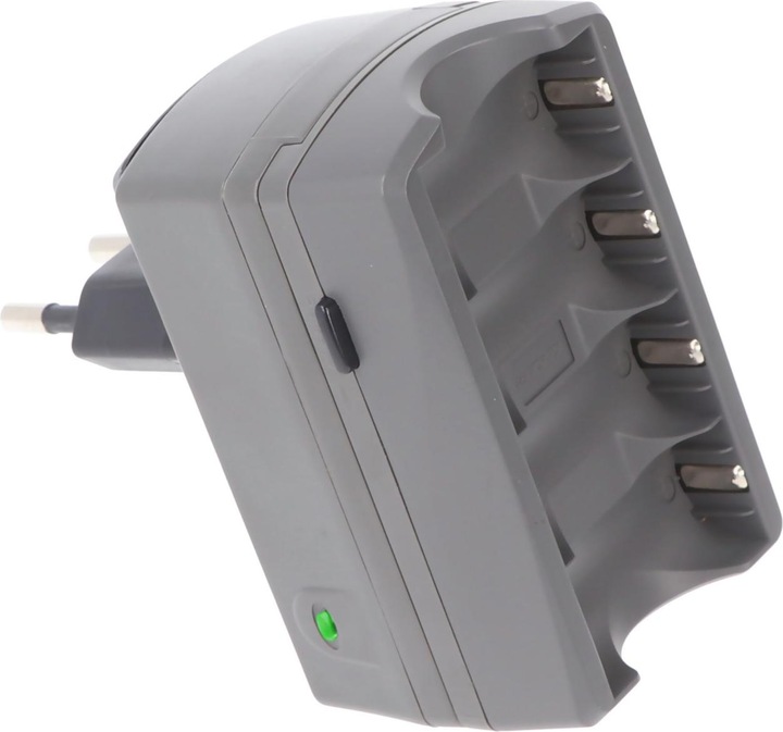 Actual product image AccuCell CR123 charger for 4x CR123A, CR123R without rechargeable batteries, quadruple CR123 charger (not (4 pcs., RCR123A, Chargers without battery)