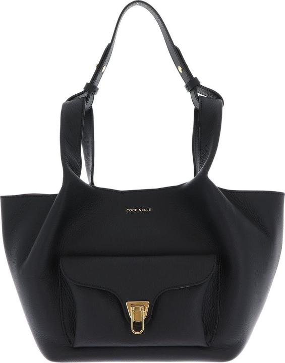 Actual product image Coccinelle Beat Shopping Double Grainy Leather Handbag