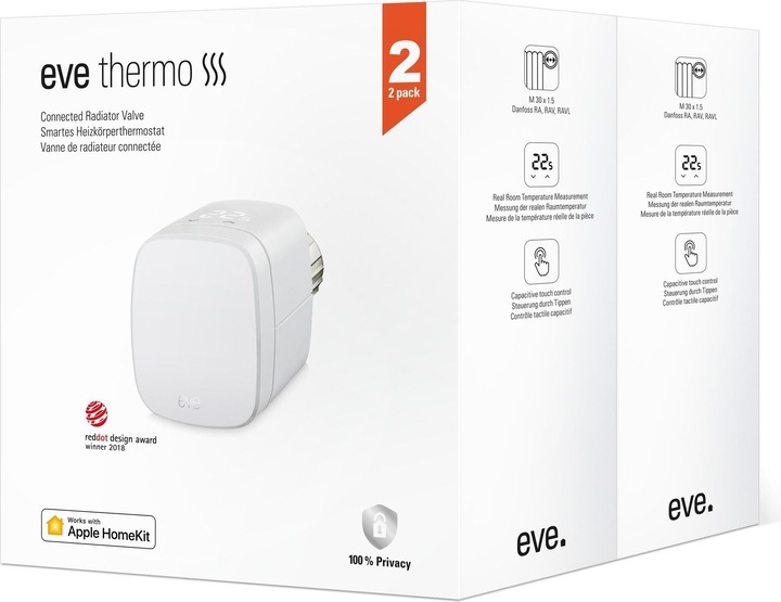 Immagine prodotto Eve Thermo (HomeKit) confezione da 2 pezzi