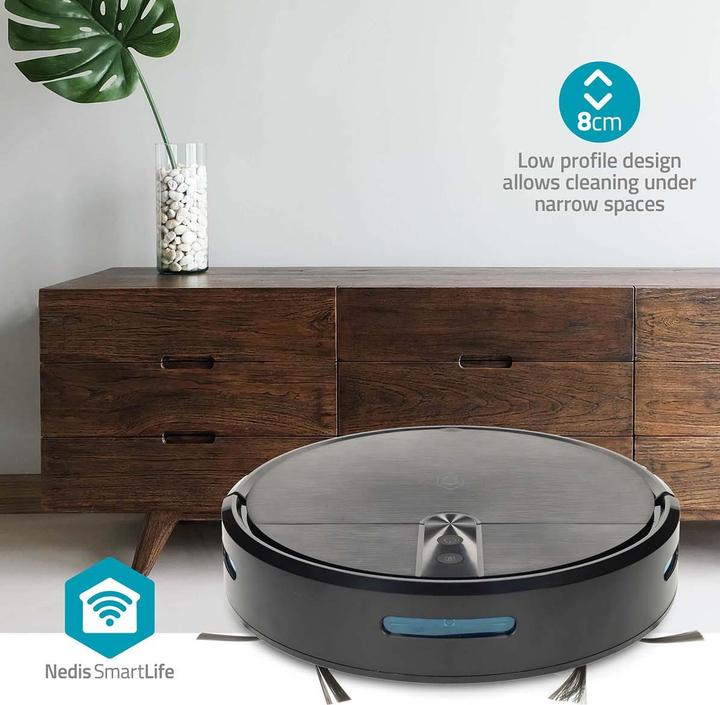 Produktbild Nedis SmartLife Roboter-Staubsauger | Random | Wi-Fi | Kapazität Auffangbehälter: 0.6 l | Automatisc (2000 Pa, Wischtuch)