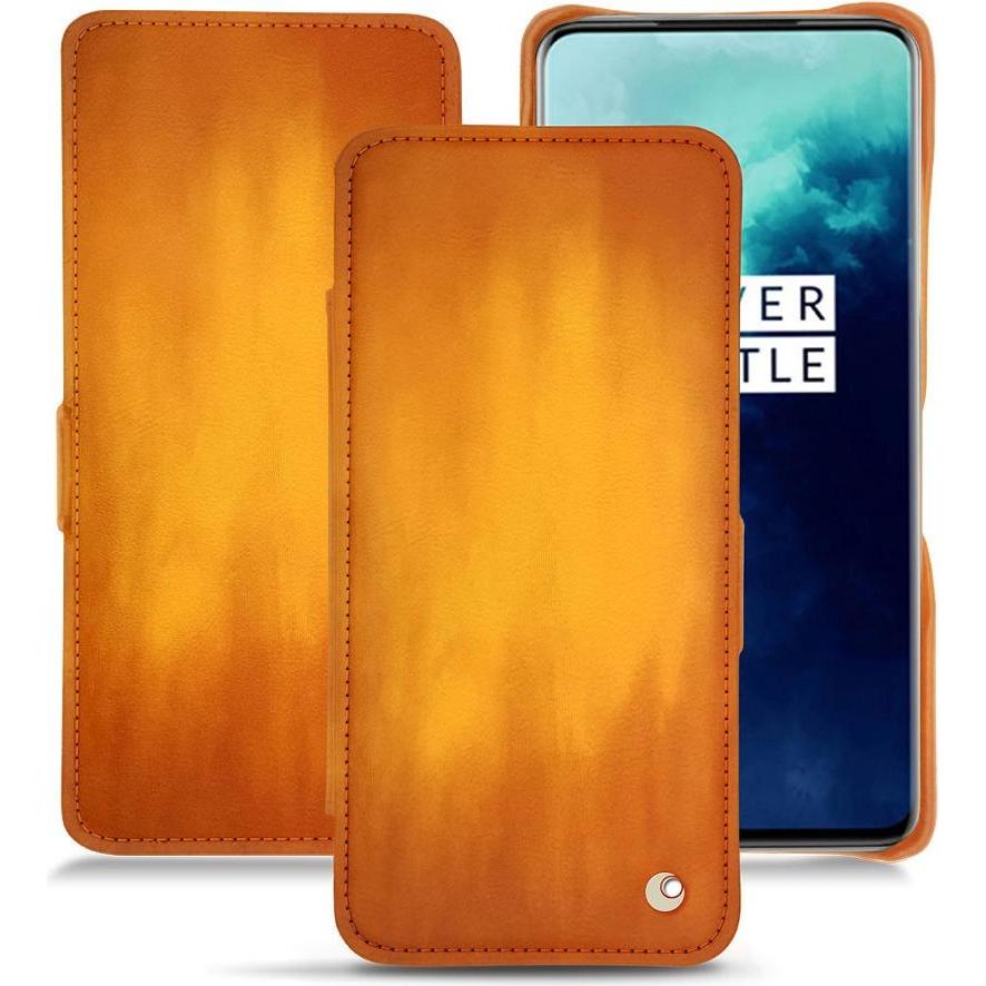 Thumbnail - Noreve Lederschutzhülle horizontal (OnePlus 7T Pro), Smartphone Hülle, Orange