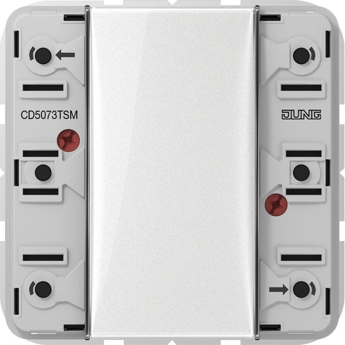 JUNG, Zubehör Schalterprogramm, Tastsensor KNX CD UP perlmutt 3f 6pkt CD5073TSM