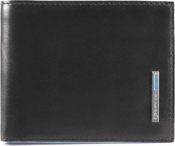 Actual product image Piquadro Blue Square - Men's wallet with flap ID window and coin pocket