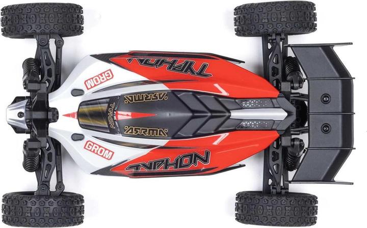 Immagine prodotto Arrma Buggy Typhon Grom Mega 380 Rosso, RTR, 1:18 (RTR pronto all'uso)