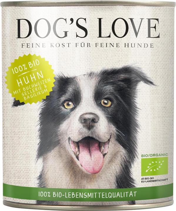 Produktbild Dog's love BIO Huhn, Buchweizen, Sellerie & Basilikum (Adult, 1 Stk., 400 g)