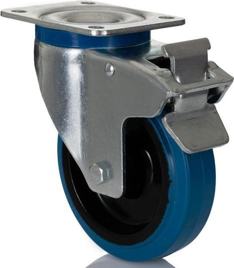 Produktbild RS PRO Rubber, braked, plate castor, dia 125mm