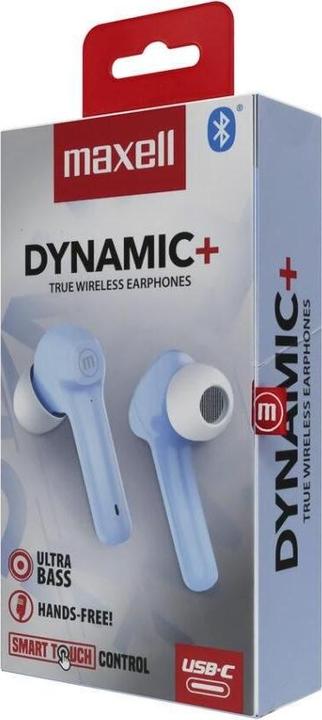 Produktbild Maxell Dynamic+ kabellose Kopfhörer mit Ladeschale Bluetooth blau (4 h, Kabellos)