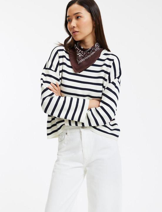 Produktbild La Redoute Collections Gestreifter Pullover mit Rundhalsausschnitt (XXL)