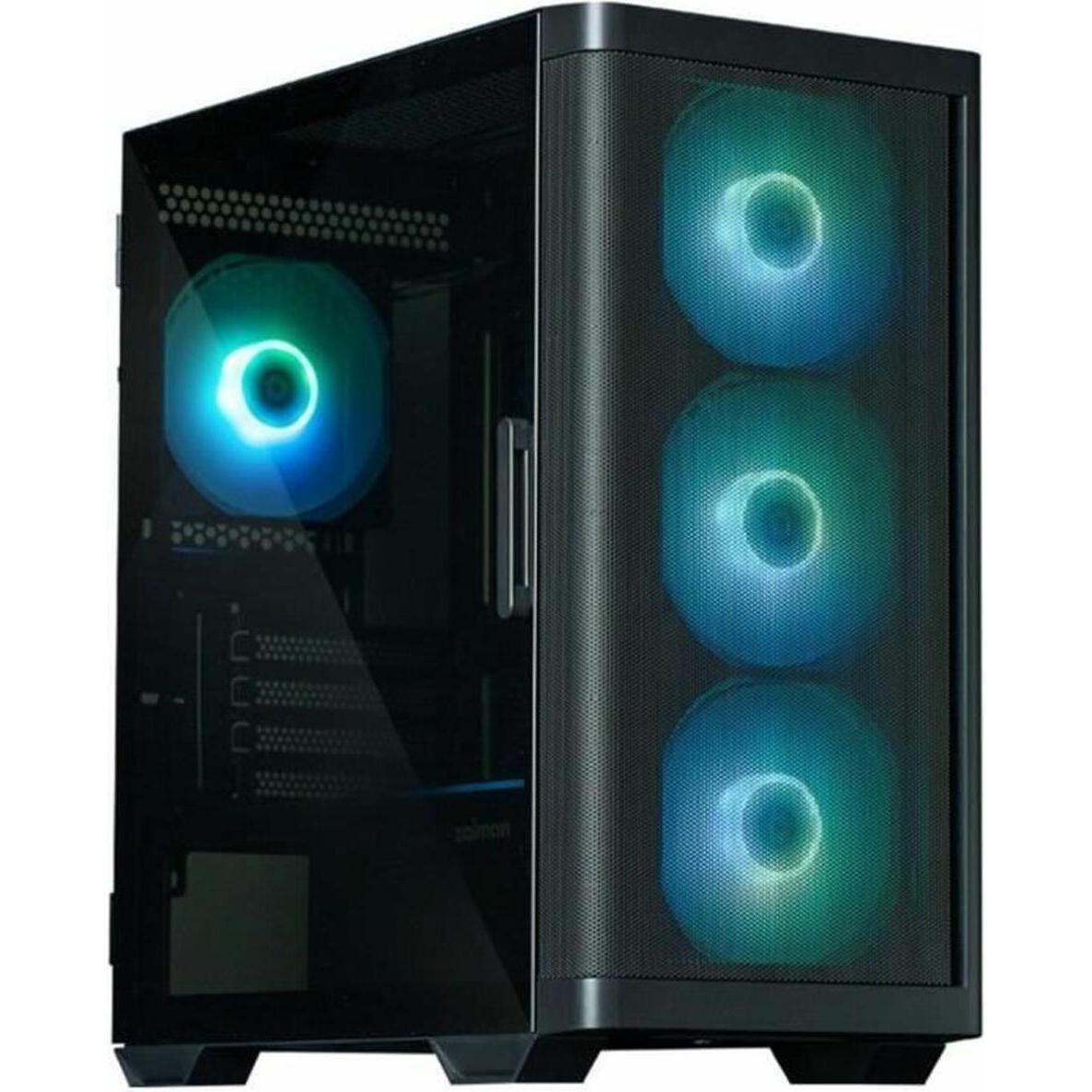Zalman Boitier Mini Tour Micro ATX M4 RGB avec panneau vitré (Noir) (mATX, Mini-ITX), Case PC, Nero