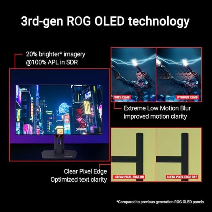Actual product image ASUS ROG Strix OLED XG27AQDMG (2560 x 1440 pixels, 26.50")