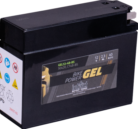 Intact GEL12-4B-BS Bike-Power GEL 2.3Ah batterie de scooter (DIN 50420) YT4B-BS (12 V, 2.30 Ah, 40 A)