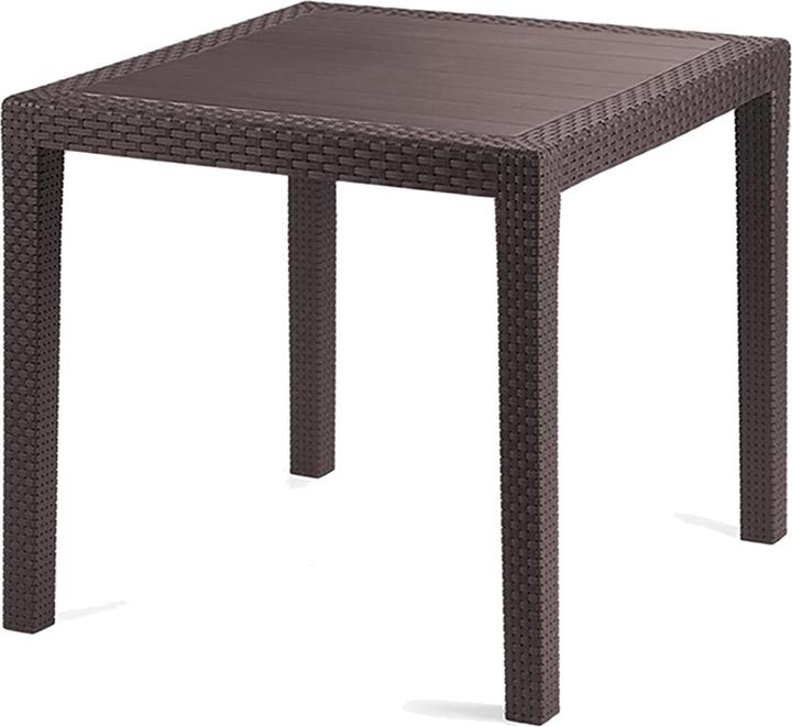 Produktbild Mojawo Gartentisch King Eckig Mokka 79x79x72cm Rattan-Optik (79 cm)