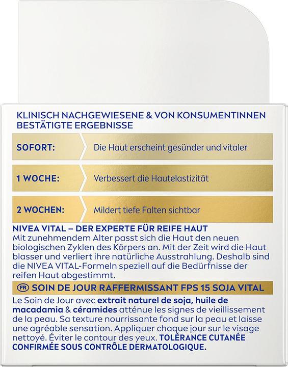 Image du produit NIVEA Vital Soja Anti-Age Soin de Jour Raffermissant SPF 15 (50 ml, Crème 24h, SPF 15)