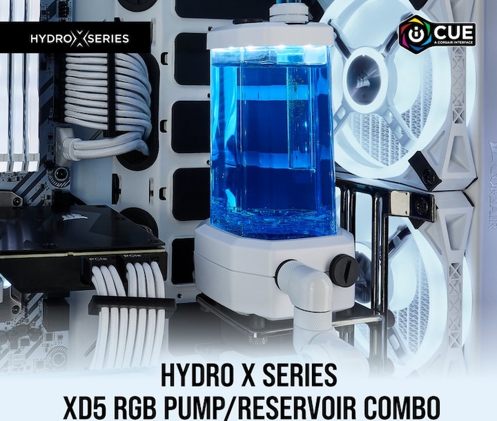 Produktbild Corsair Hydro X Series XD5 RGB D5 Pump reservoir White