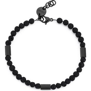 Sagapo, Armschmuck, S'Agapo Riot Srt14 Lava Stone Bead Bracelet